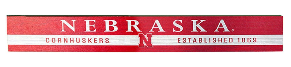 Nebraska Cornhuskers Est. 1869 Stripe Table Top Stick