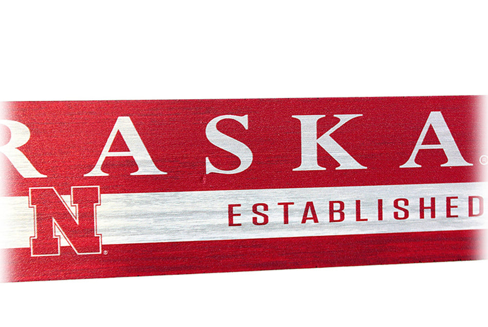 Nebraska Cornhuskers Est. 1869 Stripe Table Top Stick