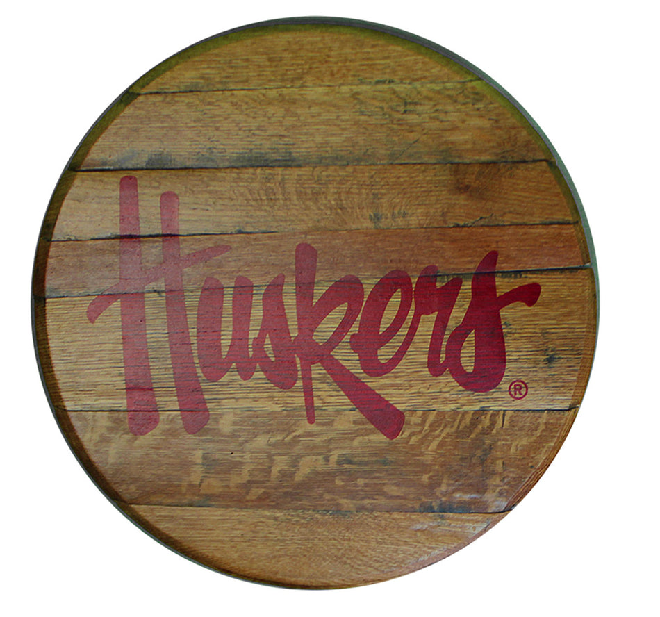 Husker Script Wooden Wall Hanging