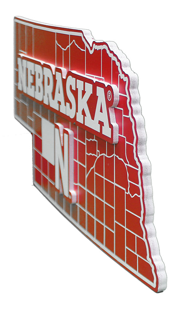 Nebraska N State 3D Wall Plaque