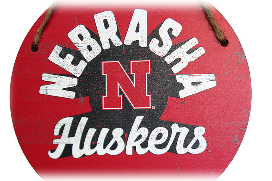 Iron N Nebraska Huskers Wood Hanging