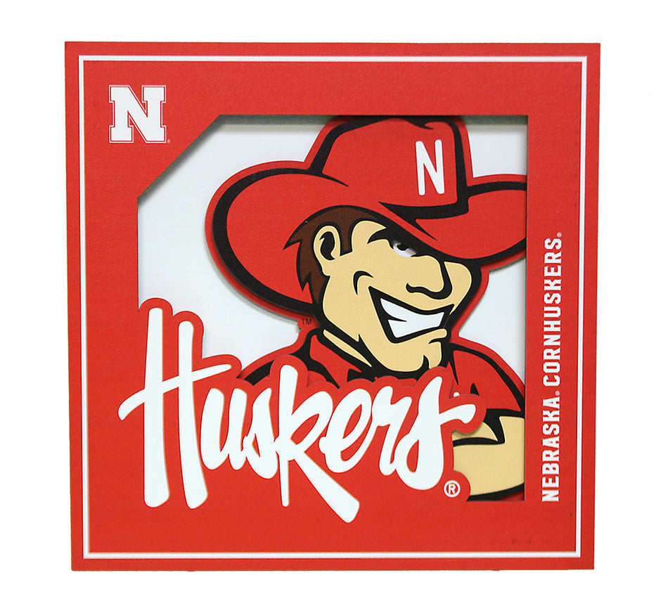 Nebraska 3D Logo Series Wall Art