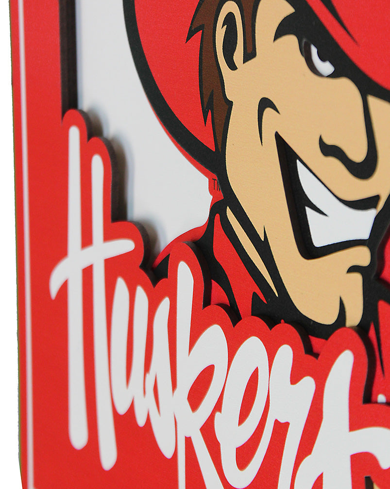 Nebraska 3D Logo Series Wall Art