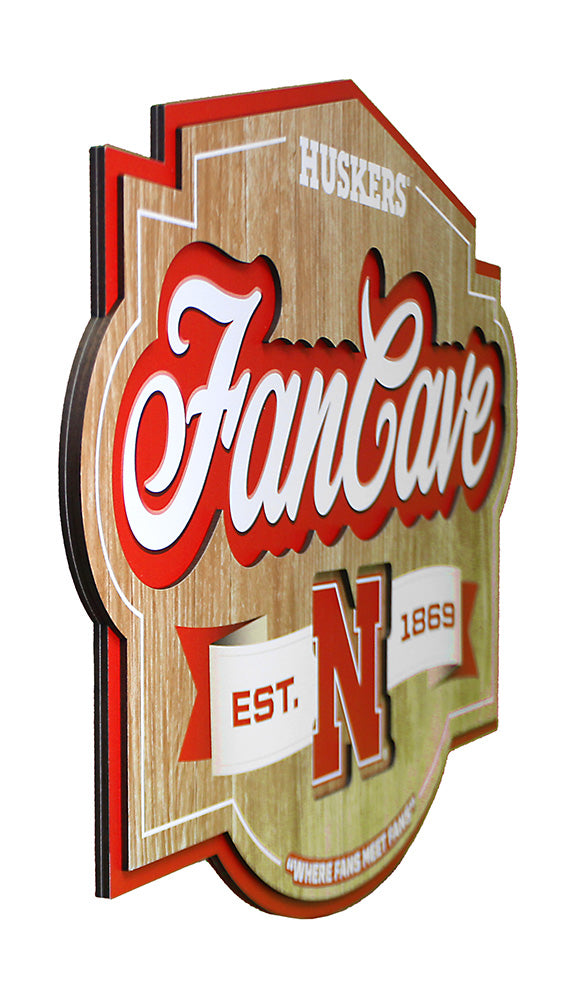 Nebraska Fancave 3D Wall Plaque