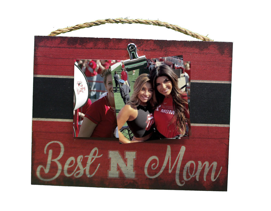 Nebraska Best N Mom Clip Frame Sign