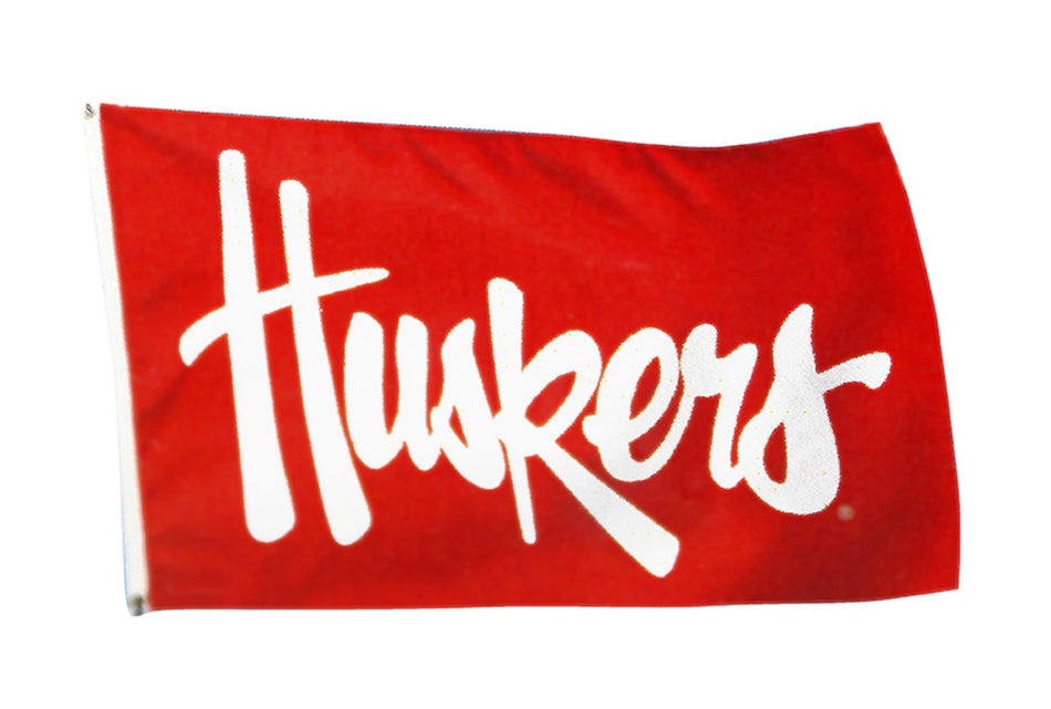 Huskers Script Flag