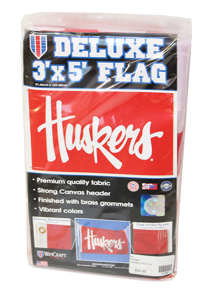 Huskers Script Flag