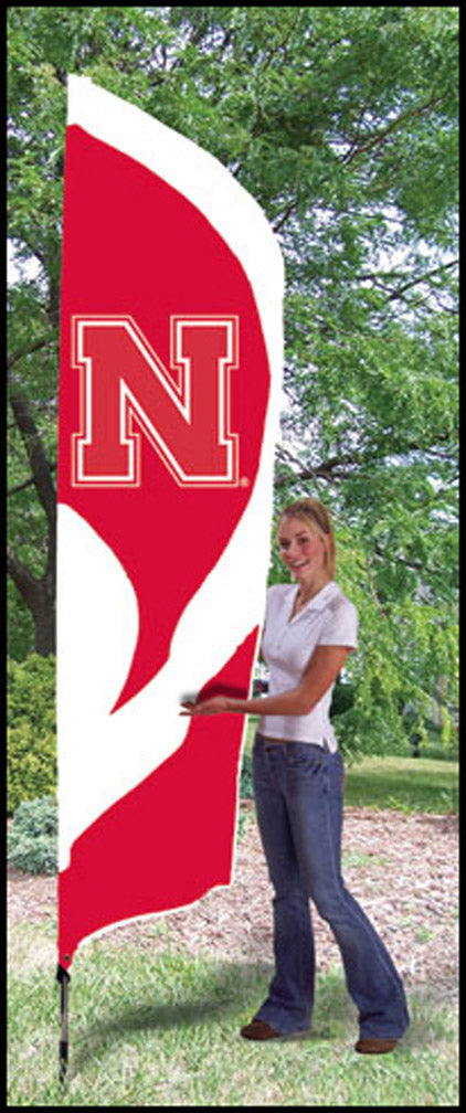Tall Husker Flag w/ Pole