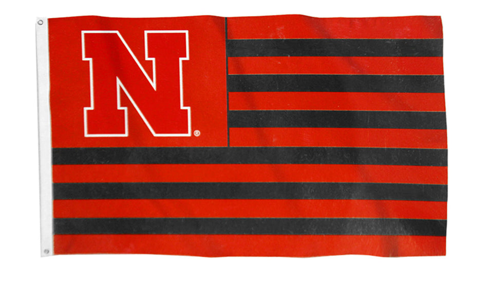 Nebraska Red and Black Striped Flag