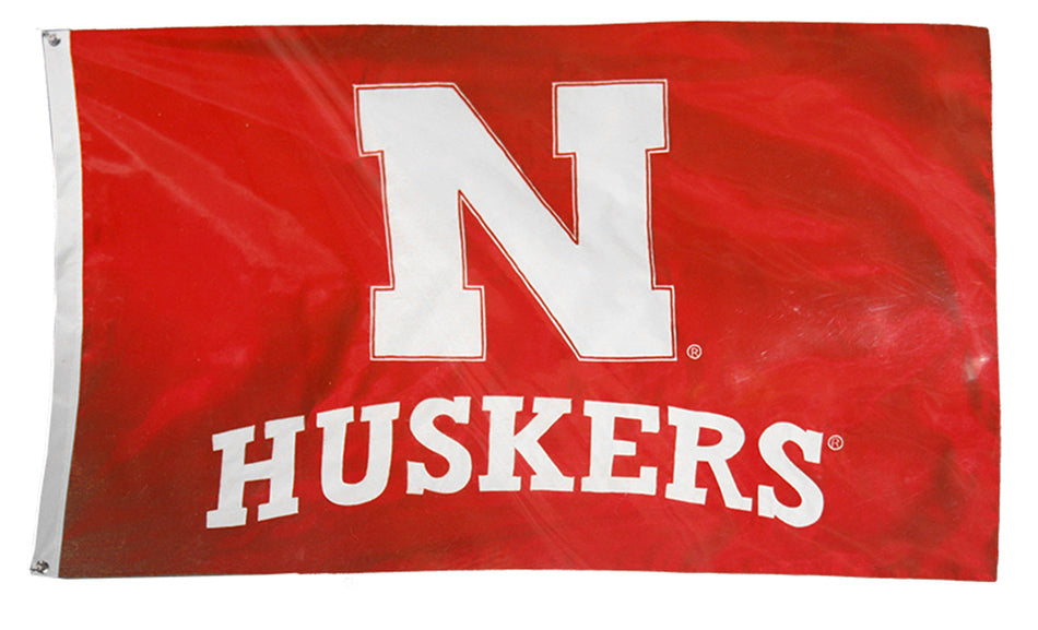 Two Sided Huskers N Flag