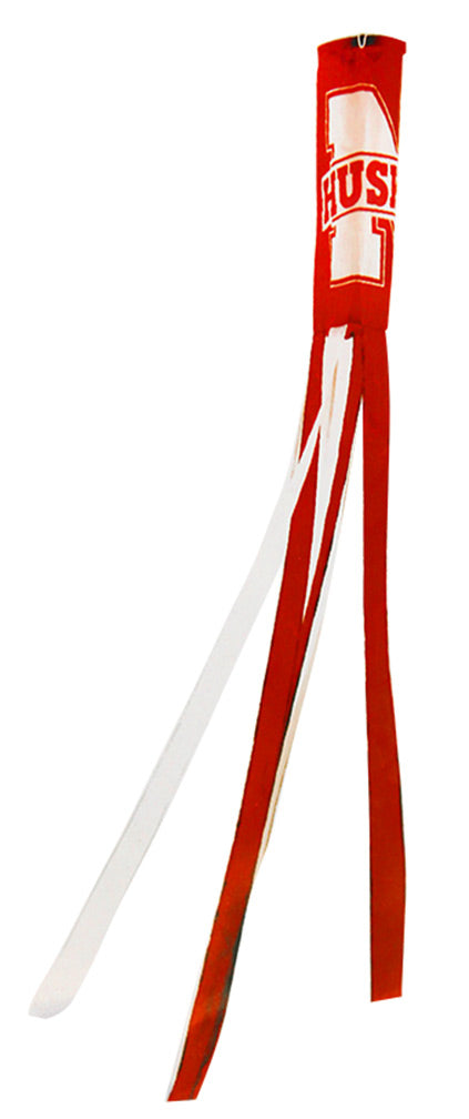 Nebraska N Huskers Red White Windsock