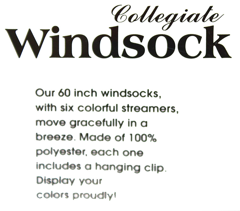 Nebraska N Huskers Red White Windsock