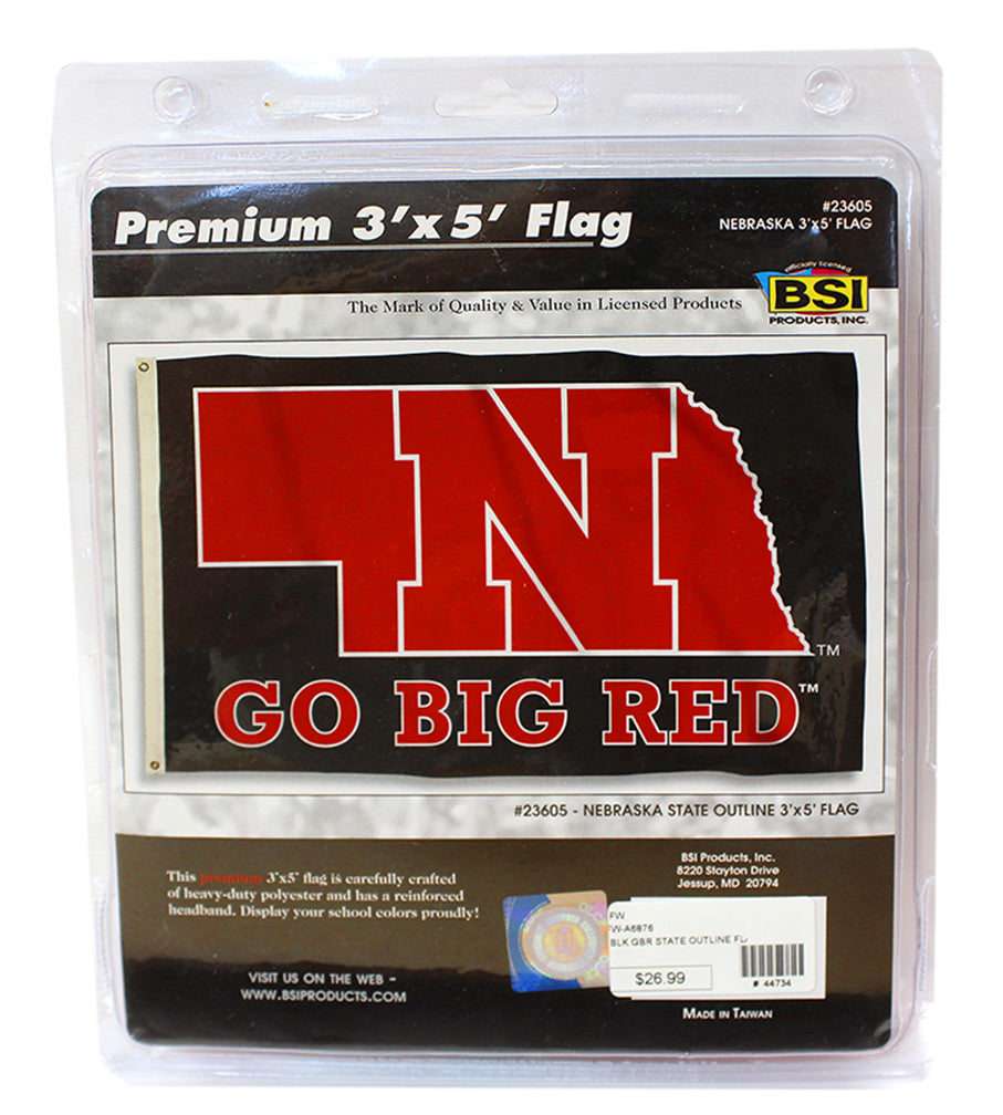 Go Big Red State Outline Flag