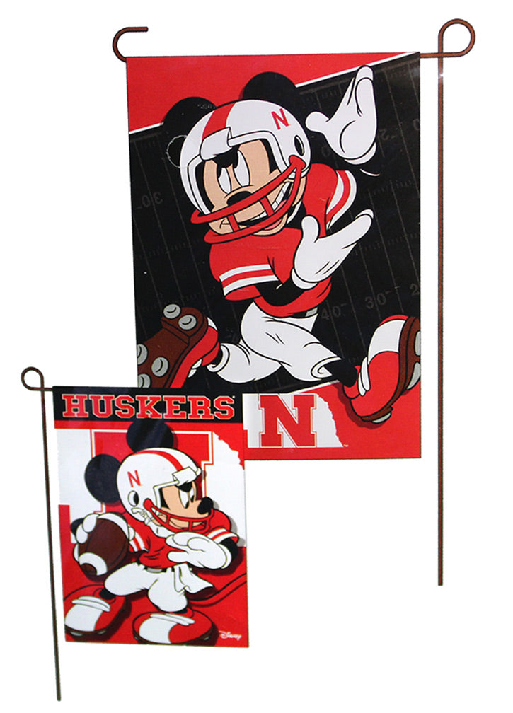 Husker Mickey Mouse Garden Flag