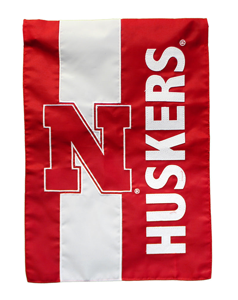Nebraska Huskers 3D Garden Flag