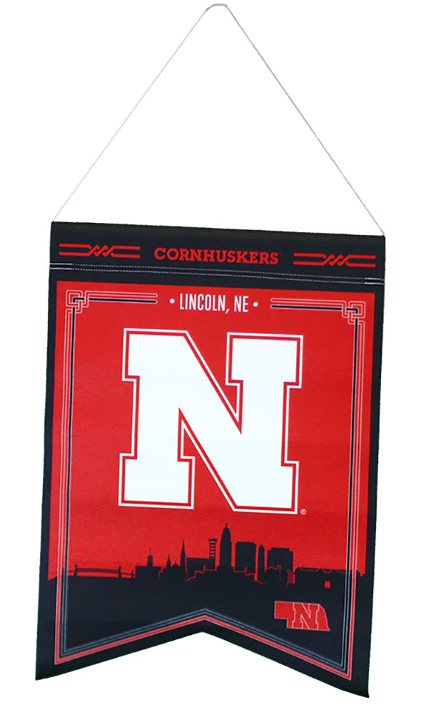 Home of The Huskers City Scape Scroll Hanging