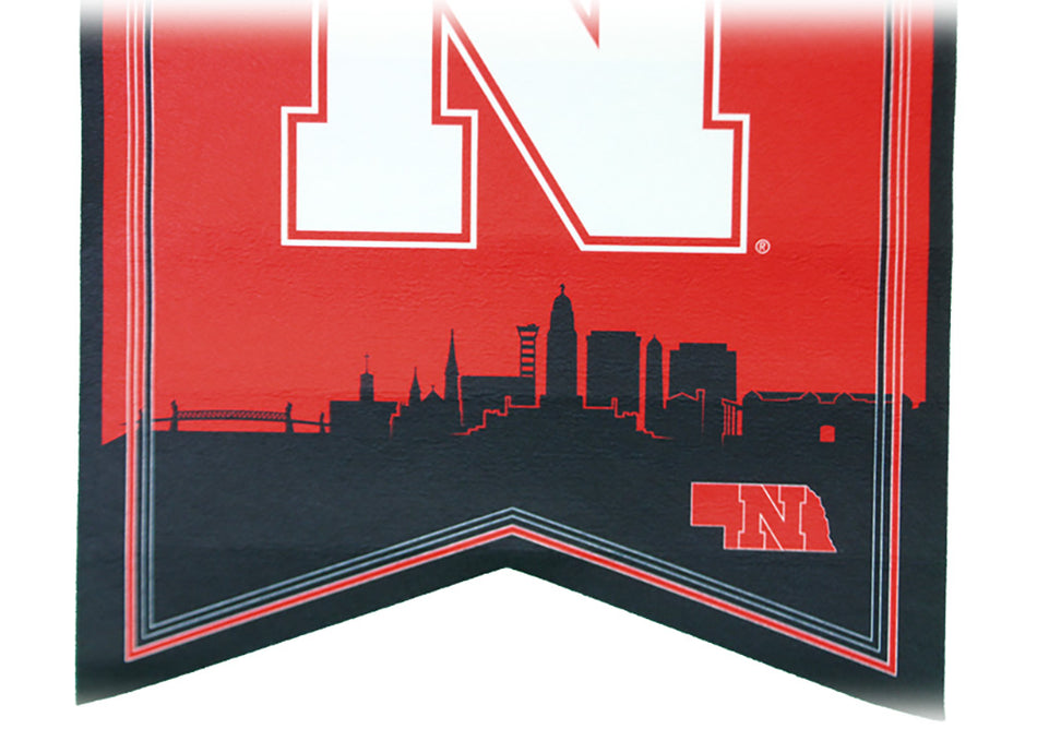 Home of The Huskers City Scape Scroll Hanging