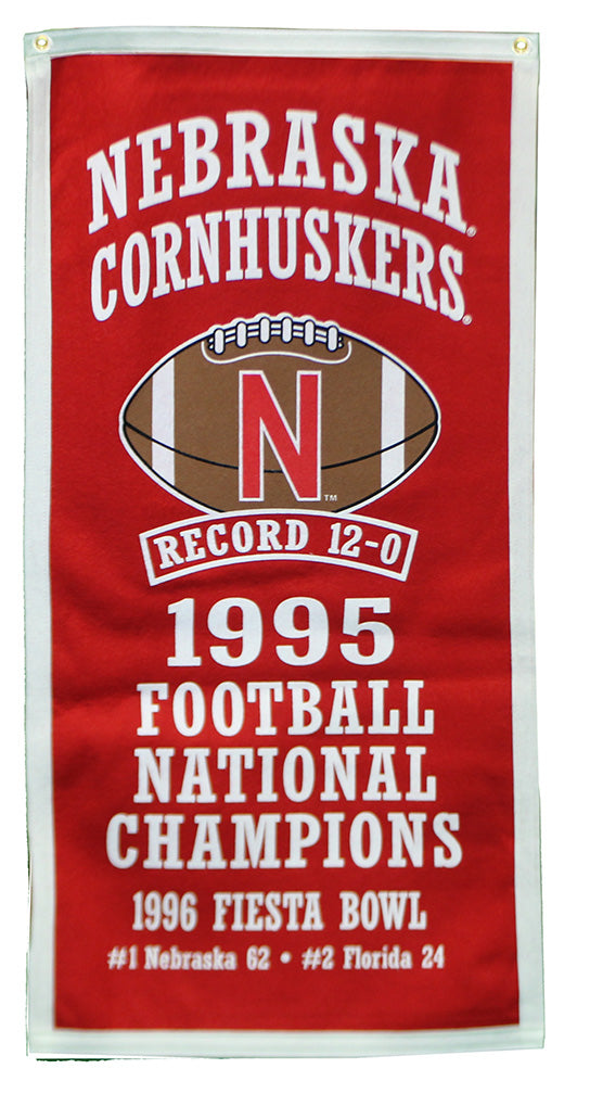 Nebraska Cornhuskers 1995 Football Champions Banner