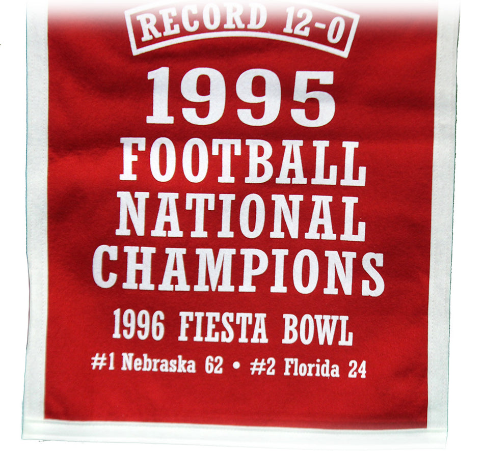 Nebraska Cornhuskers 1995 Football Champions Banner
