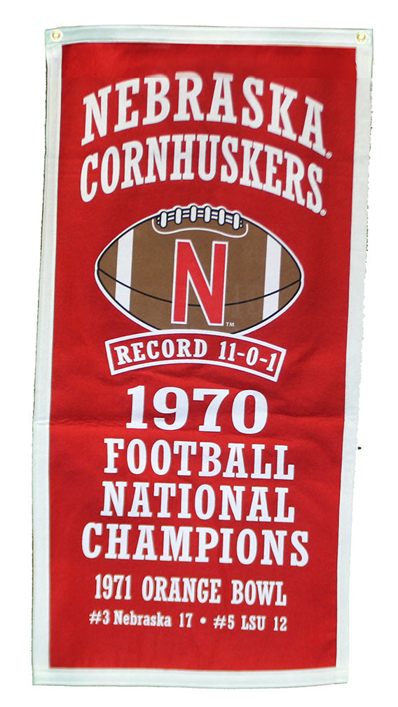 Nebraska Cornhuskers 1970 Football Champions Banner
