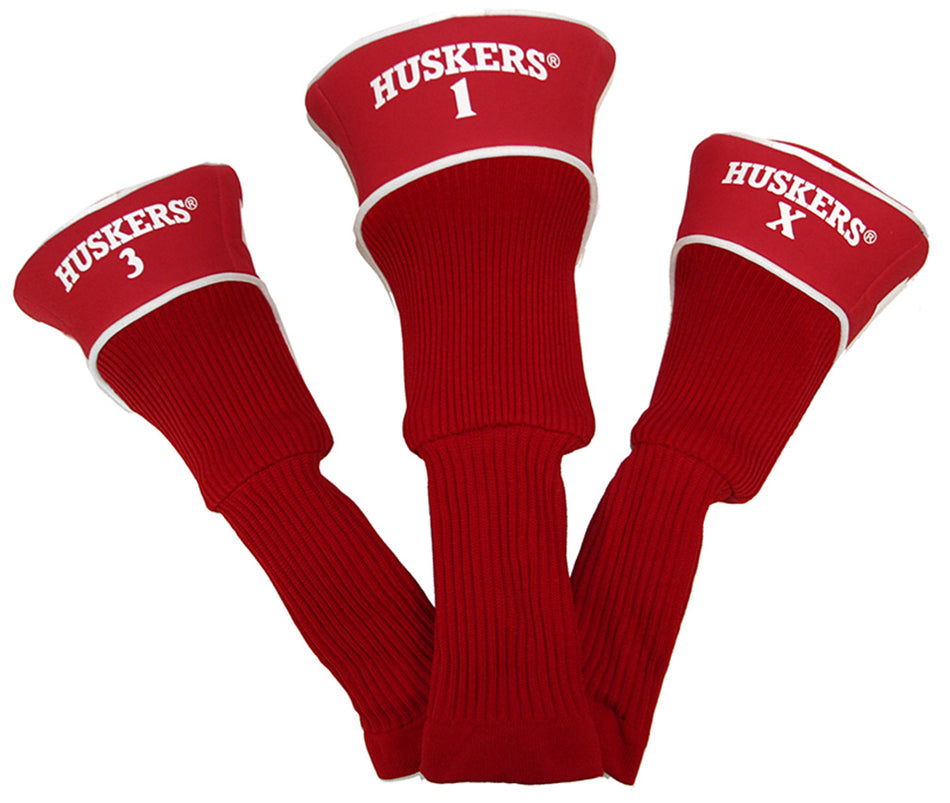 Husker Sock Golf Head Covers 3-pack
