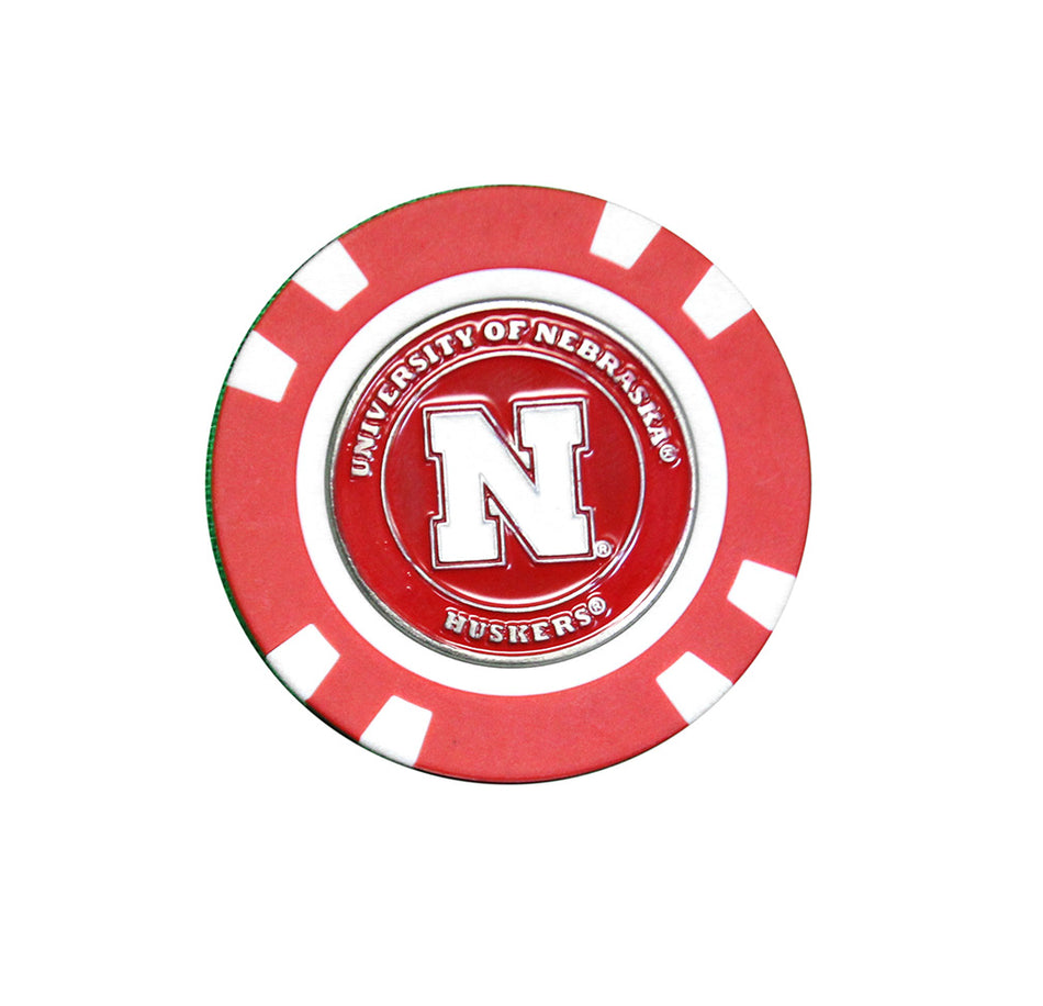 Nebraska Poker Chip Golf Ball Marker