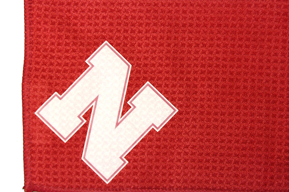 Huskers Microfiber Waffle Golf Towel