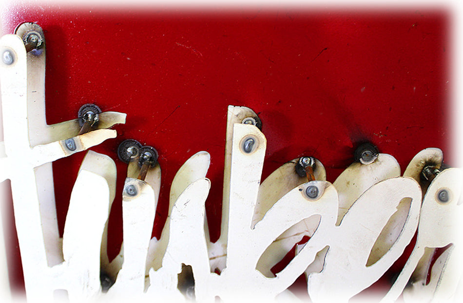 Huskers Recycled Round Wheel Wall Sign