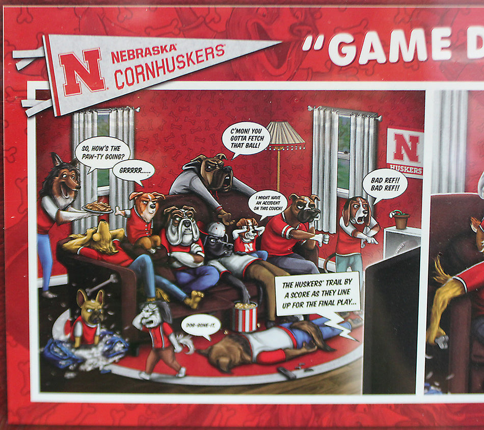 Nebraska Game Day Dog House 1,000 Piece Puzzle