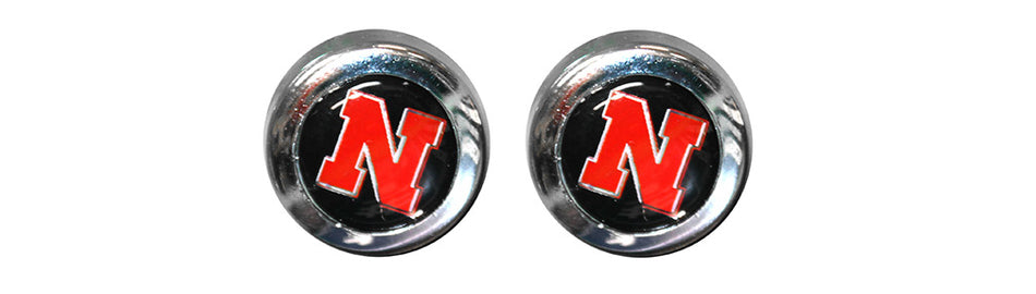 Nebraska Iron N License Plate Domed Screw Caps