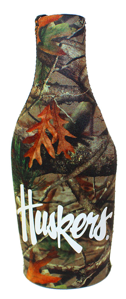 Huskers Camo Bottle Koozie