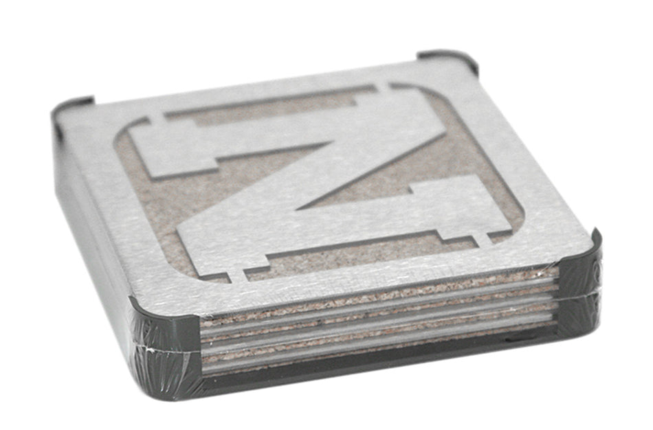 Nebraska N 4 Set Stainless Steel Boaster Coasters