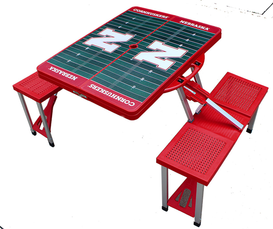 Nebraska Tailgate Portable Picnic Table