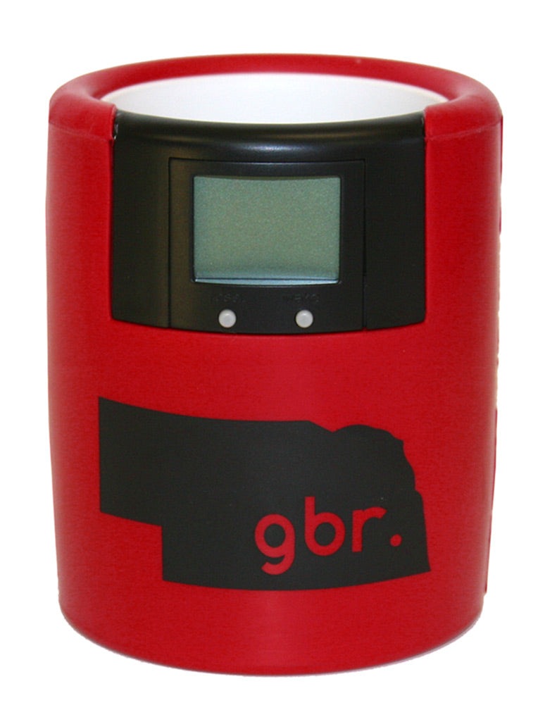 GBR Red Bevometer Can Cooler