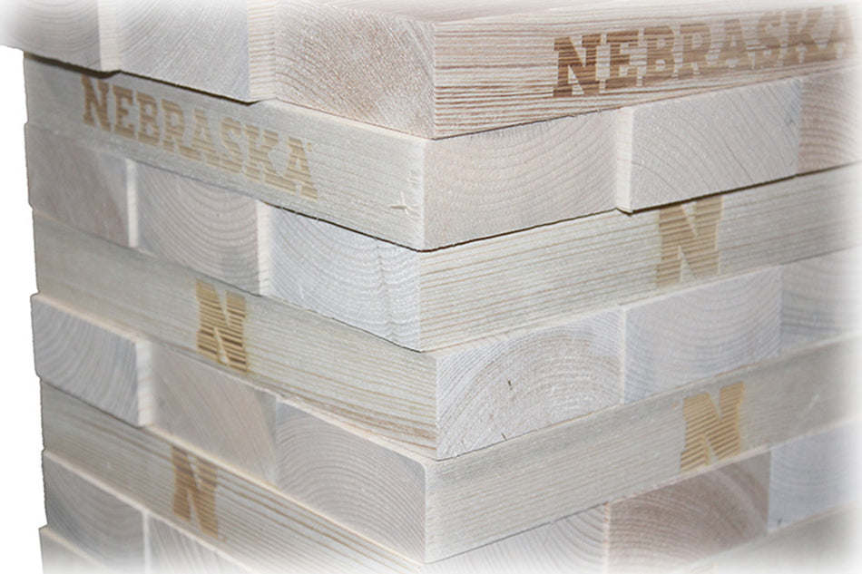 Nebraska Jenga Tower "Jenga" Game w Carrying Bag