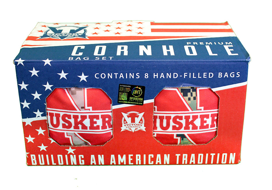 Hat Trick Camo Husker Cornhole Bags