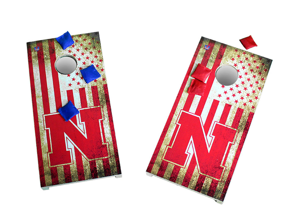 Nebraska Table Top Cornhole Game Set