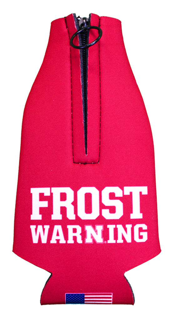 Frost Warning Zippered Bottle Cooler