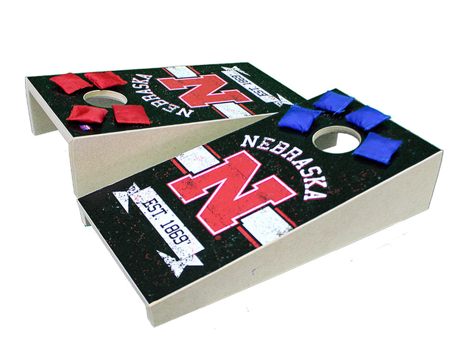 Nebraska Banner Desktop Cornhole Game
