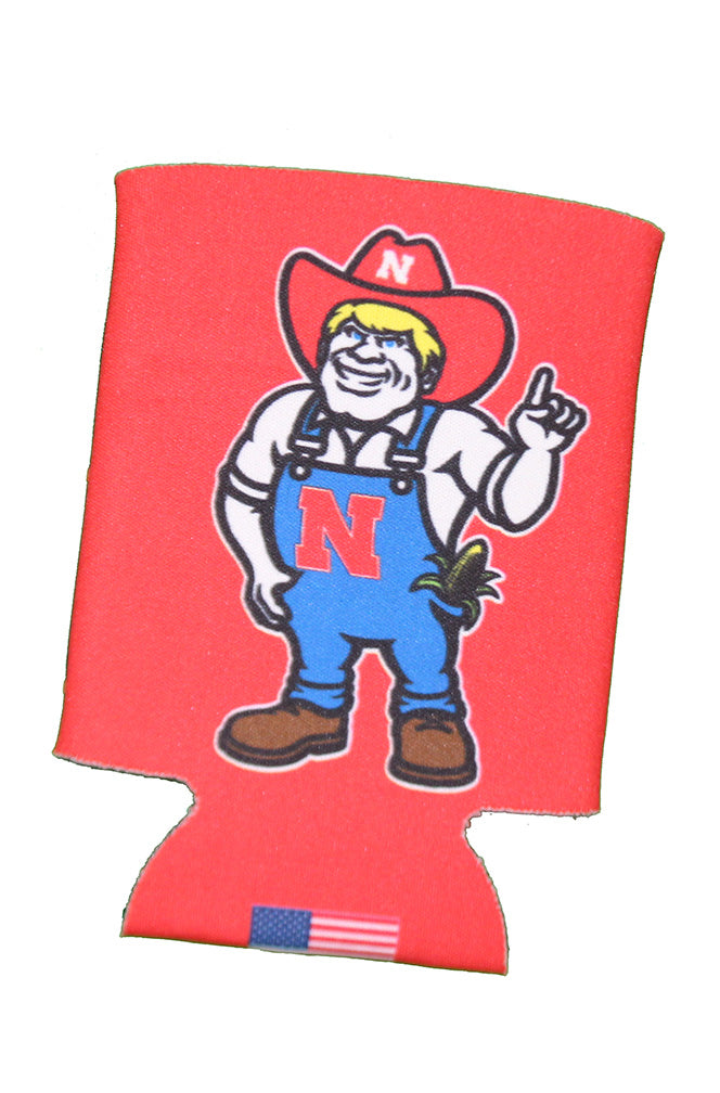 Nebraska Herbie Husker 12 Ounce Can Coolie