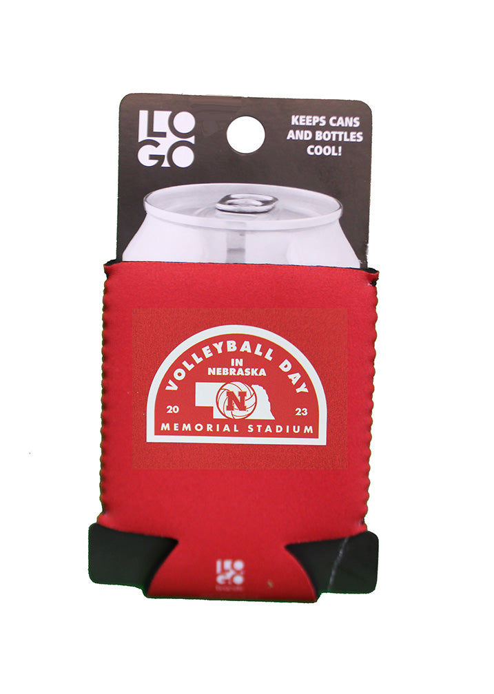Volleyball Day In Nebraska Koozie - Red