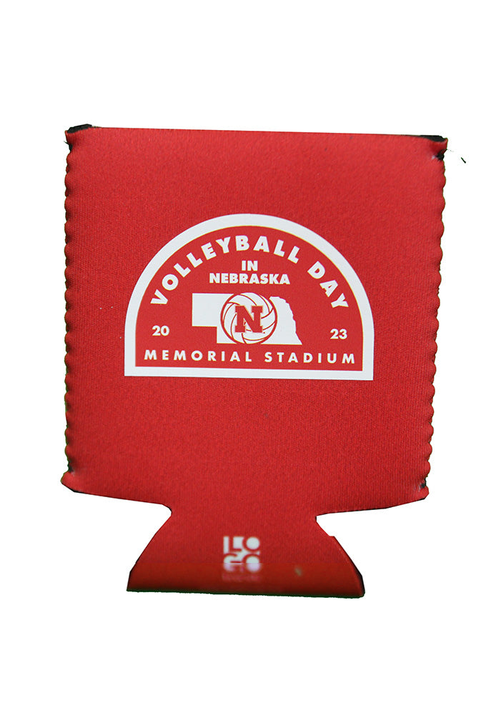 Volleyball Day In Nebraska Koozie - Red