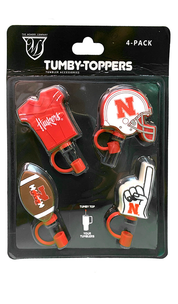 Nebraska Football Straw Toppers