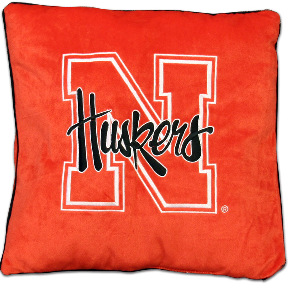 Plush Embroidered Pillow