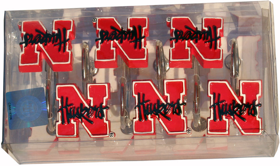 N Huskers Shower Hook Set