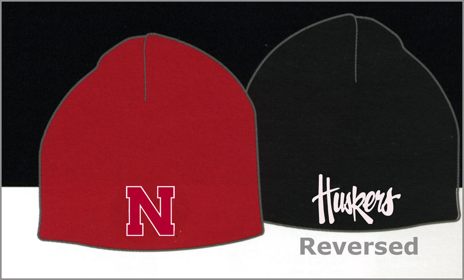 Red/Blk Reversible Beanie