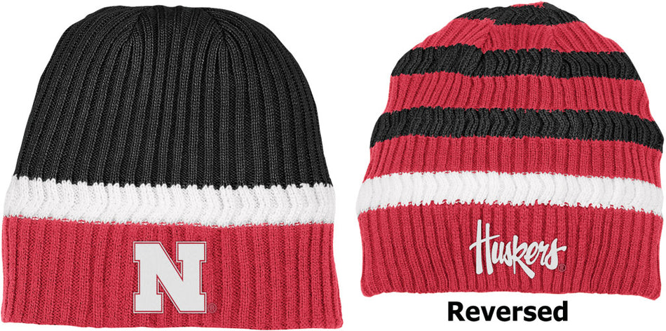 Adidas Striped Reversible Knit Hat