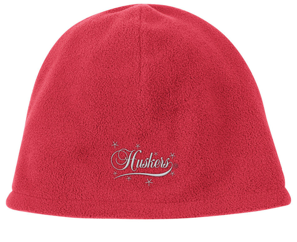 Red Fleece Knit Hat