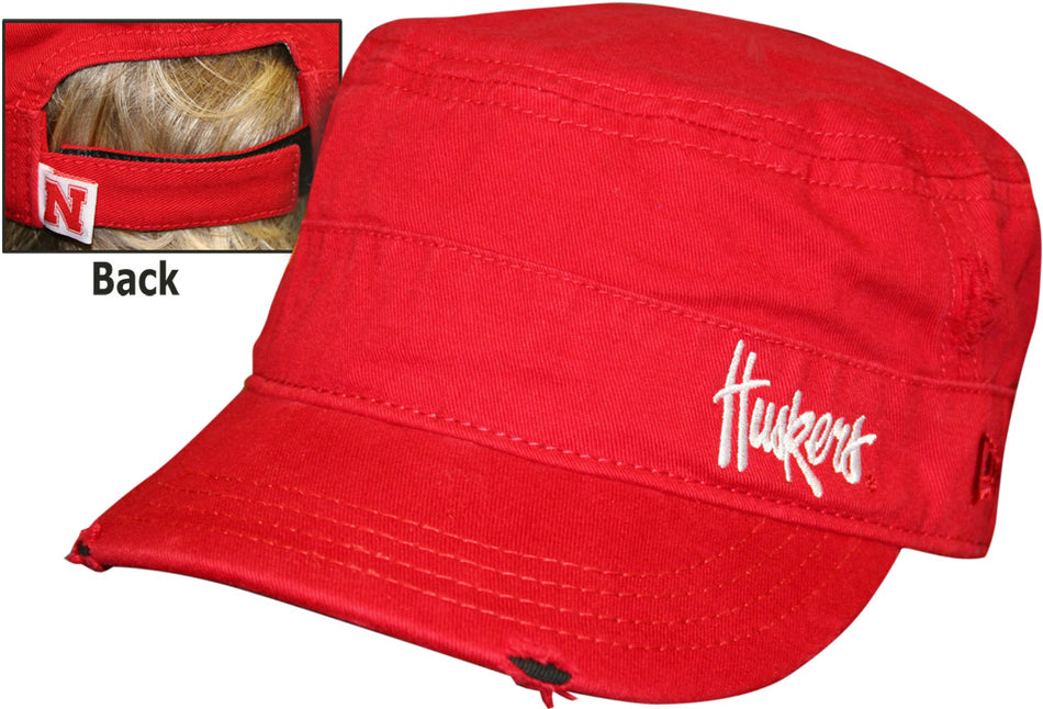 Ladies Distressed Military Hat