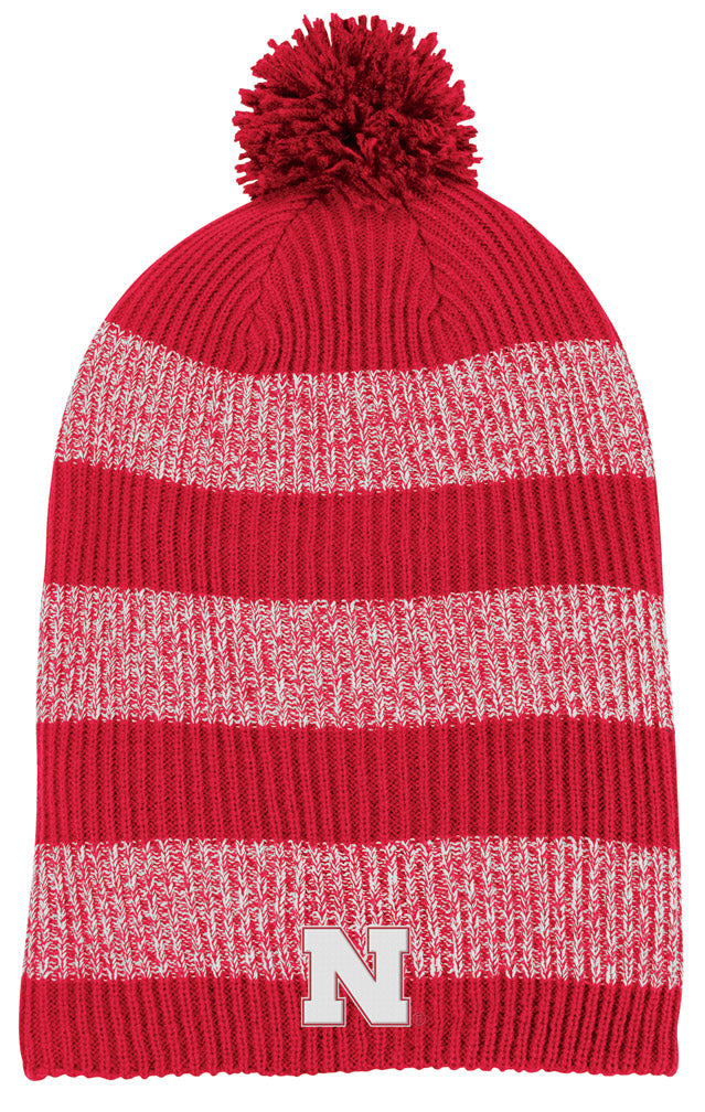 ADIDAS LONG THICK STRIPE POM KNIT